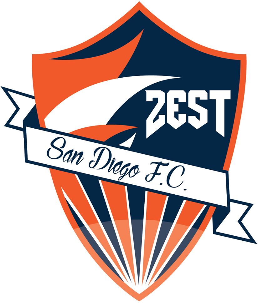 San Diego Zest FC 2016-Pres Primary Logo DTF transfer for t shirt